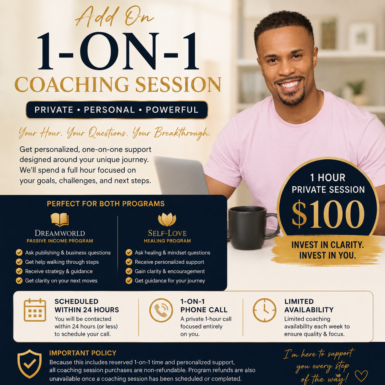 Self-Love for Women: 30-Day Healing Your Heart Program 🎧📕+ 1-ON-1 One Hour Coaching Session